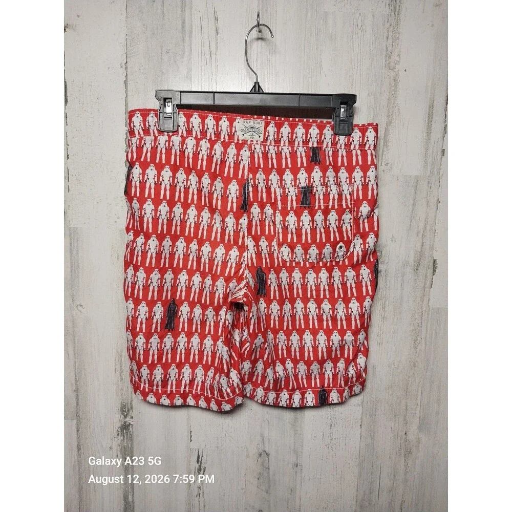 Gap Kids Boys Red Swimtrunk Star Wars Size 10